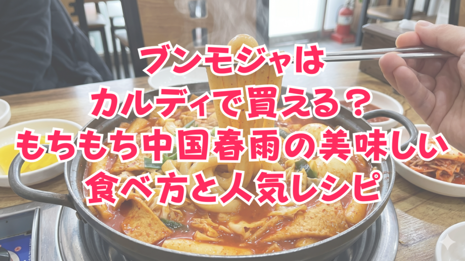 ブンモジャはカルディで買える？もちもち中国春雨の美味しい食べ方と人気レシピ